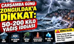 Çarşamba günü Zonguldak’a dikkat: 50-200 kilo yağış iddiası