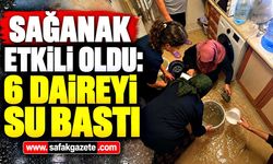 Sağanak etkili oldu: 6 daireyi su bastı