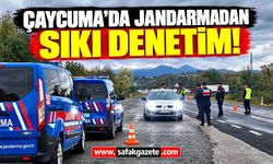 Çaycuma'da jandarmadan sıkı denetim!
