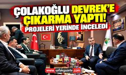 Çolakoğlu Devrek'e çıkarma yaptı! Projeleri yerinde inceledi