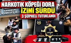 Narkotik köpeği Dora izini sürdü: 3 şüpheli tutuklandı