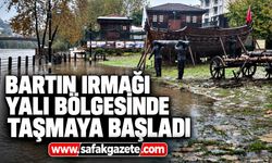 Bartın Irmağı Yalı bölgesinde de taşmaya başladı