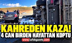 Pancar yüklü tır otomobille çarpıştı! 4 kişi hayatını kaybetti