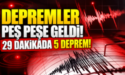 Depremler peş peşe geldi! 29 dakikada 5 deprem!