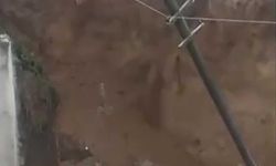 Dev istinat duvarı yerle bir oldu: O anlar kamerada