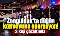 Zonguldak’ta düğün konvoyunda havaya ateş açan 3 kişi gözaltında