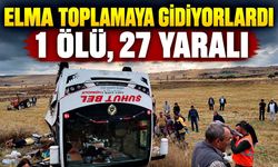 Elma toplamaya gidiyorlardı: Midibüs devrildi, 1 ölü 27 yaralı