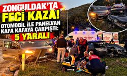Zonguldak’ta Feci Kaza! Otomobil ile Panelvan Kafa Kafaya Çarpıştı: 5 Yaralı