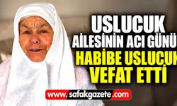 Uslucuk ailesinin acı günü! Habibe Uslucuk vefat etti