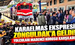 Karaelmas Ekspresi Zonguldak’a geldi! Yolcuları Madenci Korosu karşıladı