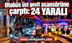EGO otobüsü üst geçit asansörüne çarptı: 24 yaralı