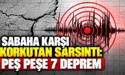 Sabaha karşı korkutan sarsıntı: Peş peşe 7 deprem