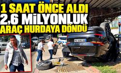 2 milyon 600 bin liraya aldığı araç 1 saat sonra takla attı