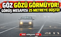 Göz gözü görmüyor! Görüş mesafesi 25 metreye düştü