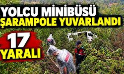 Yolcu minibüsü şarampole yuvarlandı: 17 yaralı