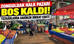 Zonguldak halk pazarı boş kaldı! Tezgâhlarda sakinlik dikkat çekti