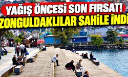 Yağış öncesi son fırsat! Zonguldaklılar sahile indi