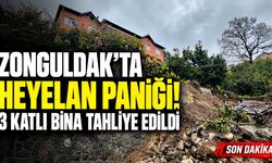 Zonguldak'ta sağanak heyelanı tetikledi! 3 katlı bina tahliye edildi