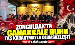 Zonguldak’ta Çanakkale ruhu taş kabartmayla ölümsüzleşti