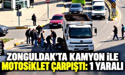 Zonguldak’ta kamyon ile motosiklet çarpıştı: 1 yaralı
