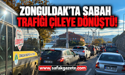 Zonguldak'ta sabah trafiği çileye dönüştü!