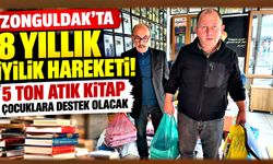 Zonguldak’ta 8 yıllık iyilik hareketi! 5 ton atık kitap çocuklara destek olacak