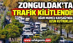 Zonguldak’ta trafik kilitlendi! Uğur Mumcu Kavşağı’nda uzun kuyruklar