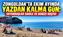 Zonguldak’ta ekim ayında yazdan kalma gün: Vatandaşlar sahile ve denize koştu!