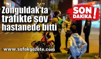 Zonguldak'ta trafikte şov hastanede bitti