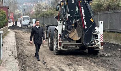 Kilimli'de kanalizasyon ve parke çalışmaları başladı