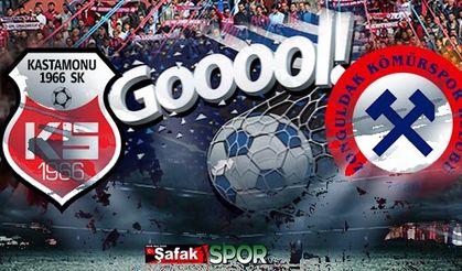 Kastamonuspor-Zonguldak Kömürspor maçından canlı anlatım... Kastamonuspor bir kez daha öne geçti