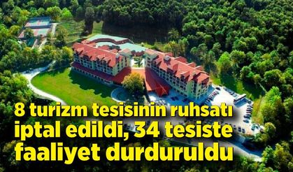 Bolu’da 8 turizm tesisinin ruhsatı iptal edildi, 34 tesiste faaliyet durduruldu