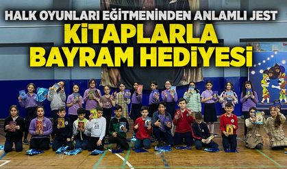 Halk Oyunları eğitmeninden anlamlı jest: Kitaplarla bayram hediyesi