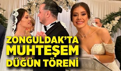 Zonguldak’ta muhteşem düğün töreni: Umut ve Doğa Can evlendi