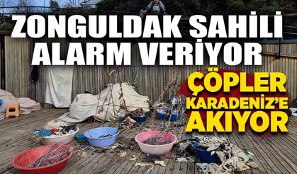 Zonguldak sahili alarm veriyor: Çöpler Karadeniz’e akıyor