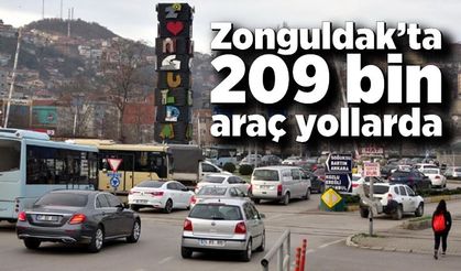 Zonguldak’ta 209 bin araç yollarda