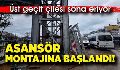 Zonguldak’ta üst geçitlere asansör montajı başladı