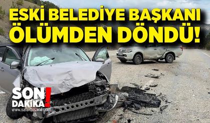 Pikap ile otomobil çarpıştı, Eski belediye başkanı yaralandı