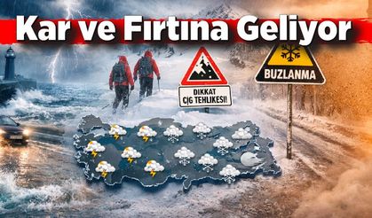 Yurt Genelinde Kuvvetli Yağış ve Kar Uyarısı