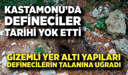 Kastamonu’da Tarihi Yer Altı Yapıları Defineciler Tarafından Zarar Gördü