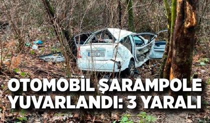 Kastamonu’da Otomobil Şarampole Yuvarlandı: 3 Yaralı