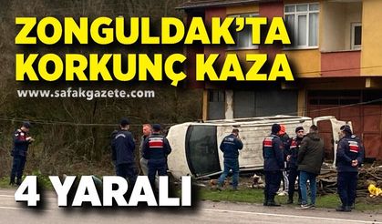 Zonguldak-Ankara Karayolu’nda Minibüs Devrildi: 4 Yaralı