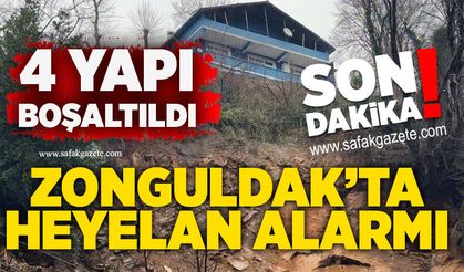 Zonguldak’ta heyelan alarmı: 4 yapı geçici boşaltıldı