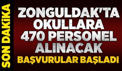 Zonguldak'ta okullara 470 personel alınacak