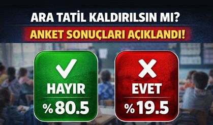 Ara tatil kaldırılsın mı? Anket sonuçları açıklandı!