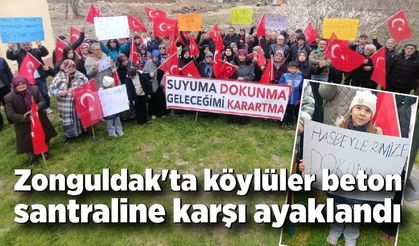 Zonguldak'ta köylüler beton santraline karşı ayaklandı