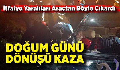 Zonguldak'ta Doğum Günü Dönüşü Kaza: Beton Panele Çarptılar