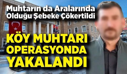 Muhtarın da Aralarında Olduğu Şebeke Çökertildi