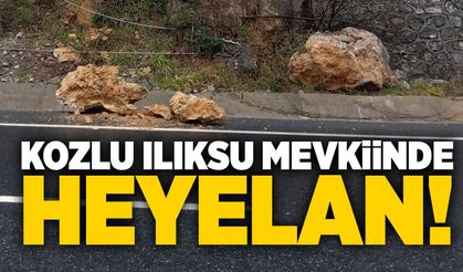 Kozlu Ilıksu yolunda heyelan
