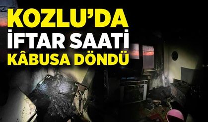 Kozlu’da iftar saatinde soba yangını evi küle çevirdi